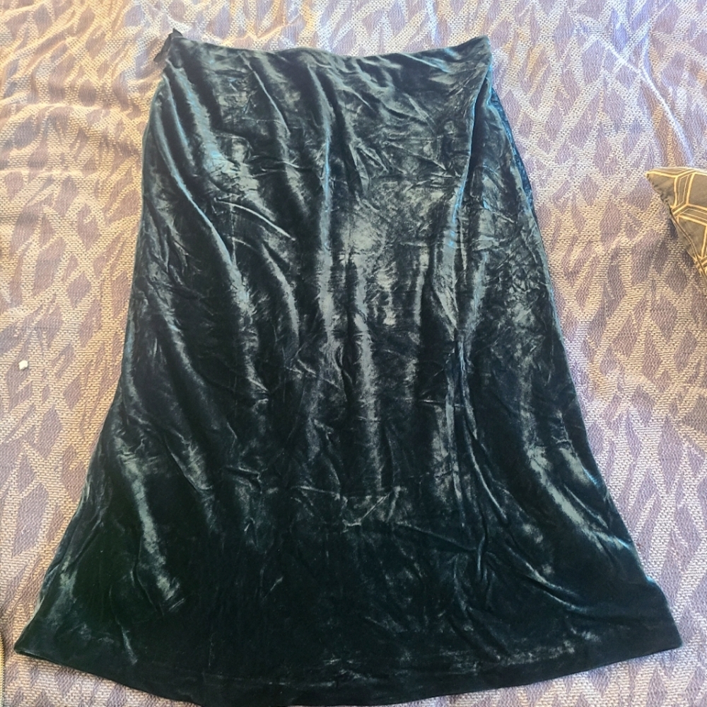 Anthropologie/Maeve Velvet bias cut skirt
